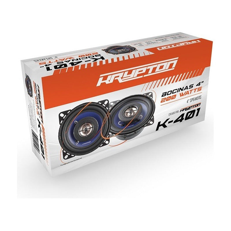 Bocina Krypton 4 Pulgadas Altavoces Sensibilidad 90 Db Color Negro
