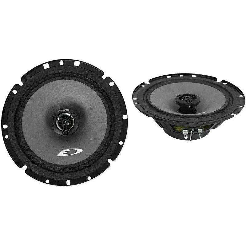 Nuevas Bocinas Alpine 6.5 Altavoces Coaxiales 2 Vías Color Negro