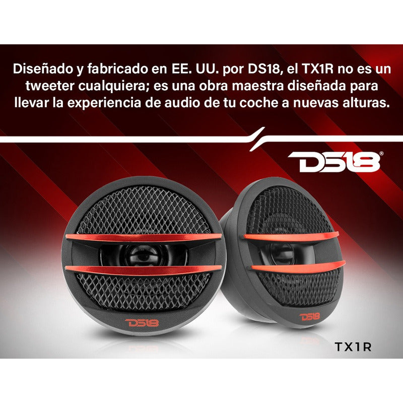 Tweeter De Ferrita Ds18 2pulgadas Tx1r 200w Max 50w Rms Rojo
