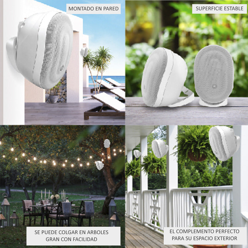 Bocina Para Exteriores Pure Acoustics Con Bluetooth Ipx6 Piscinas Patios Terrazas Bocinas Inalambricas Plug & Play
