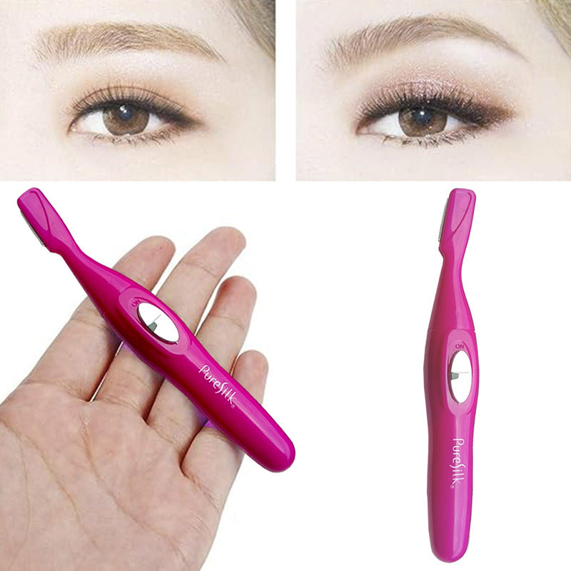 Depiladora Facial Pure Silk Perfecta Para Rostro Y Cejas Color Purpura Requiere Una Pila Aa Para Su Uso