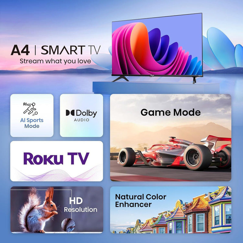 Pantalla Smart Tv Hisense 32 32a4hnr Roku Hd Dolby Audio
