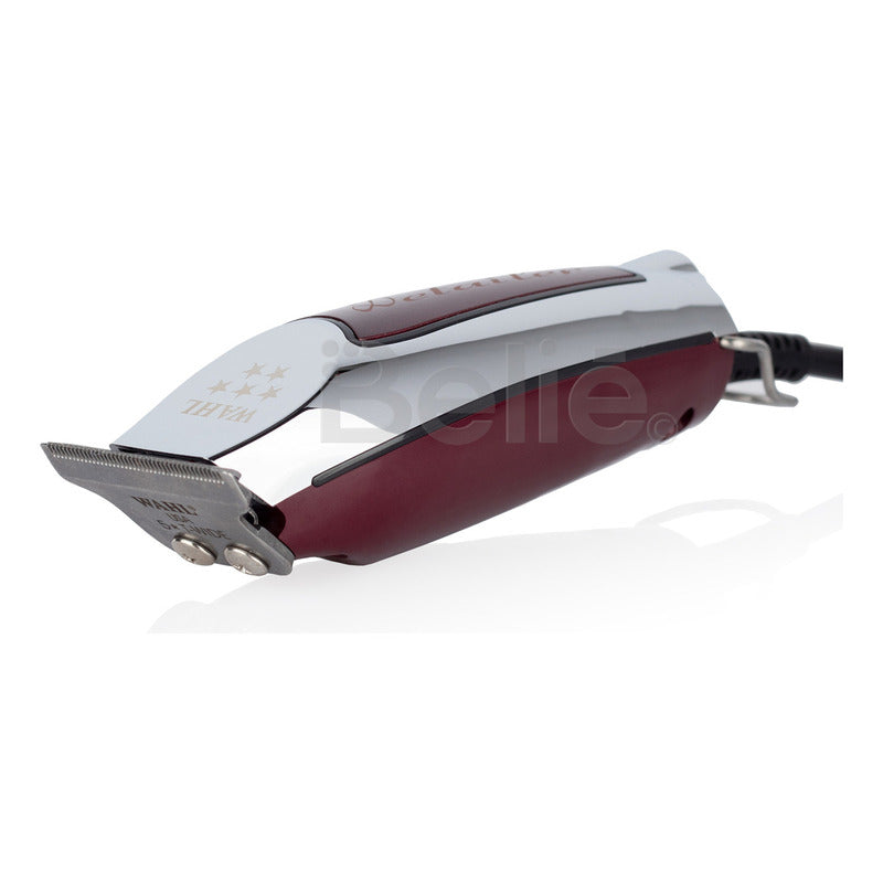 Máquina Terminadora Wahl Detailer 5 Stars Profesional Con Holograma De Autenticidad Trimmer Especial Para Estéticas Y Barberías Color Plateado/tinto