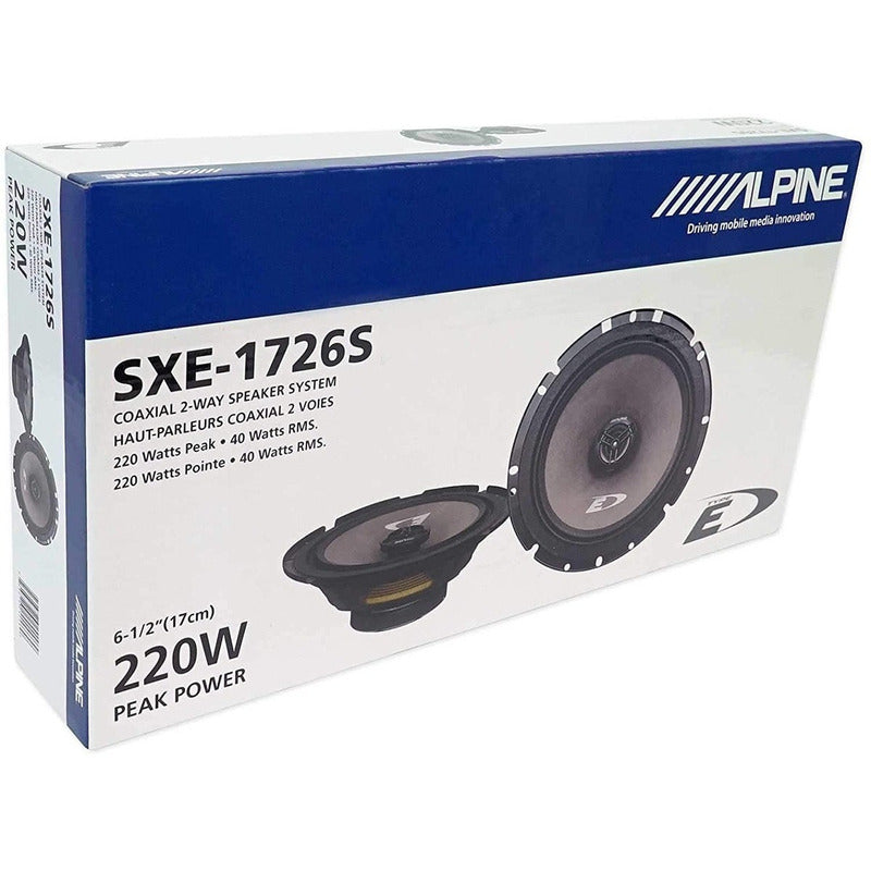 Nuevas Bocinas Alpine 6.5 Altavoces Coaxiales 2 Vías Color Negro