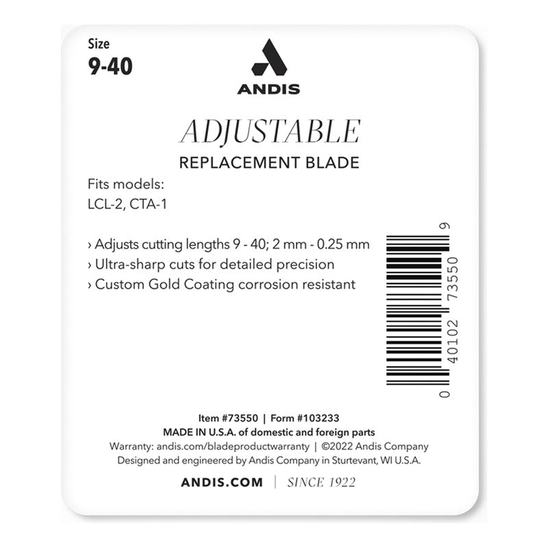 Cuchillas De Repuesto Andis Acero Inoxidable 9-40 Gold