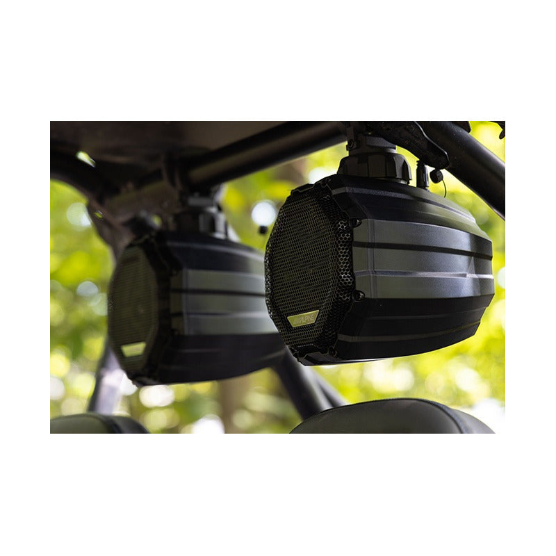 Bocinas Alpine 6.5 Para Cuatrimoto, Rzr O Atv's Con Luz Rgb, Bocinas Marinas Para Lancha Yate Resistentes A La Intemperie, Coaxial De 2 Vías Todo Terreno