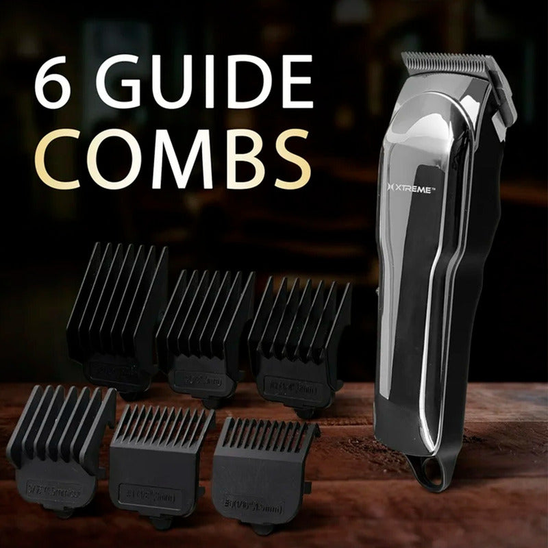 Máquina Barba Y Cabello Xtreme Pro 6 Guías Pantalla Lcd