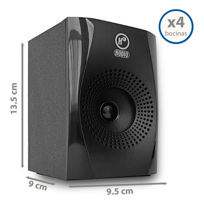 Sistema De Audio 4.1 Hf Audio 2000w 4 Bocinas + Subwoofer