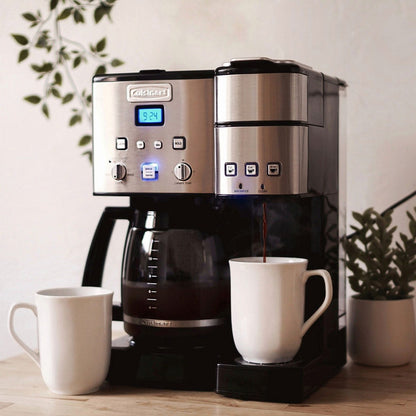 Cafetera Automática Cuisinart Hasta 12 Tazas 3 Dif Tamaños Color Plateado