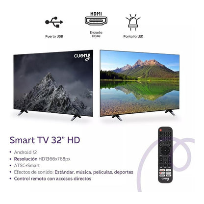 Smart Tv 32 Pul Cuory Pantalla Dled Hd Google Tv Android 12