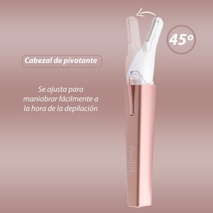 Recortadora Pure Silk Cara, Bikini Y Áreas Delicadas Luz Led