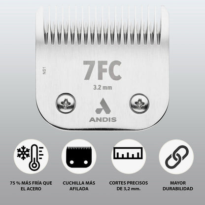 Cuchilla Repuesto Andis Ceramic Edge Acero Inoxidable #7fc