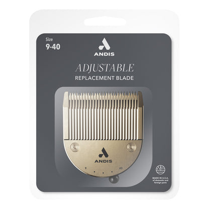 Cuchilla De Repuesto Andis Ajustable Acero Inoxidable Gold 9-40 Pulse Li 73550 Cta-1