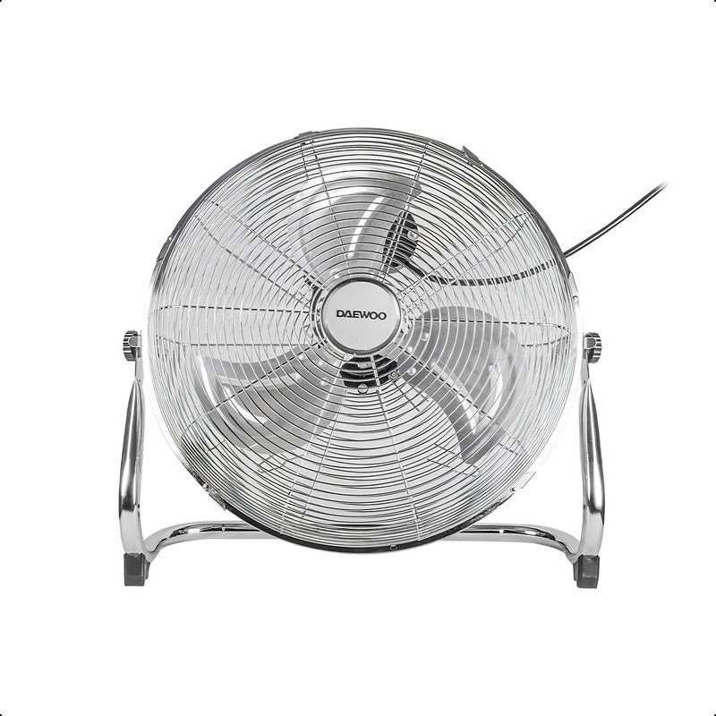 Ventilador De Piso Daewoo Cromado 16 Pulgadas 3 Velocidades Estructura Plateado Aspas Plata Diámetro 47 Cm Frecuencia 6 Hz Material De Las Aspas Aluminio