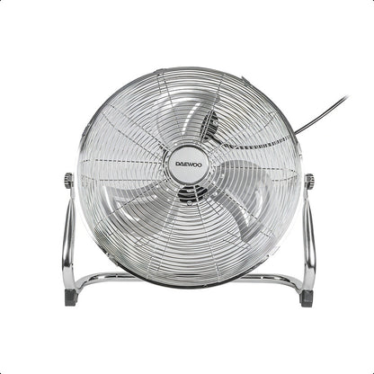 Ventilador De Piso Daewoo Cromado 16 Pulgadas 3 Velocidades Estructura Plateado Aspas Plata Diámetro 47 Cm Frecuencia 6 Hz Material De Las Aspas Aluminio