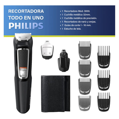 Rasuradora Philips Multigroomer Norelco Mg3740/40 Negra 127v