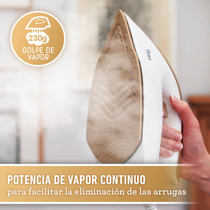 Estación De Planchado A Vapor Para Ropa Oster Central De Vapor Press-xpress Con Tanque De Agua De 1.7 Litros Color Blanco Gcstsg1200
