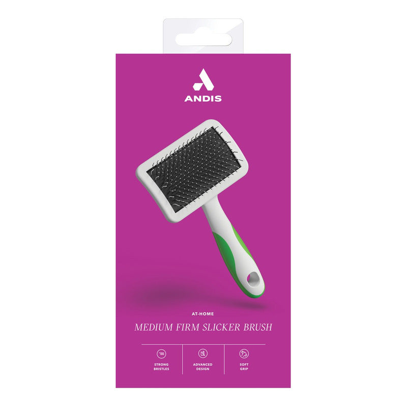 Cepillo Para Mascotas Andis Grooming Tools Firmeza Mediana Para Gato Y Perro Color Verde
